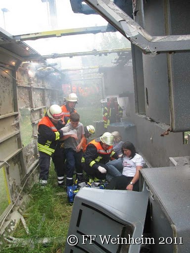 Verletzte im Bus