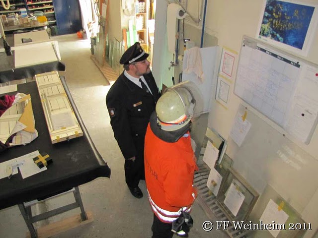 Unterkreisführer Sven Ballas mit Stadtbrandmeister Thomas Pohl