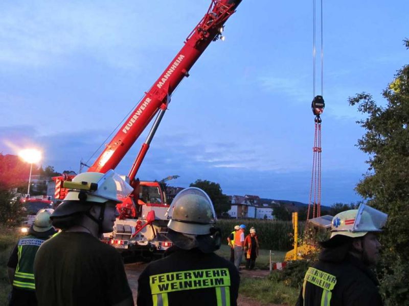 Bergung des Radladers