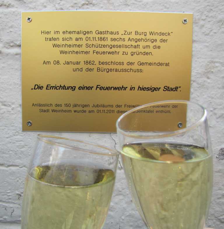 Gedenktafel zum Jubiläum