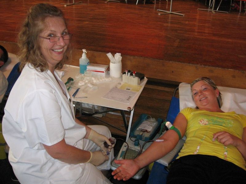 Blutspende Justyna Schybaglo Feuerwehr DRK Weinheim