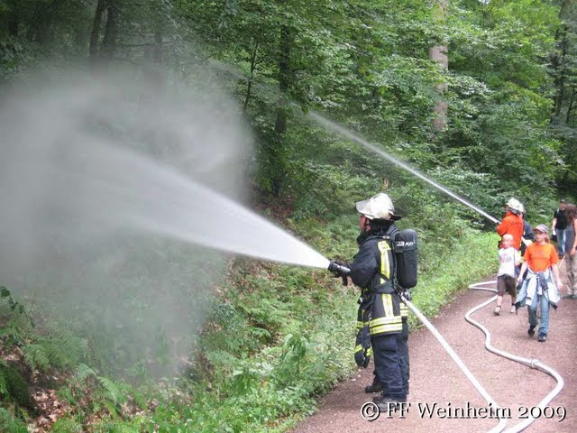 Waldbrandübung Feuerwehr Weinheim Gorxheimertal Sulzbach