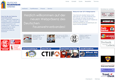 Neuie Internetseite des Deutschen Feuerwehrverband