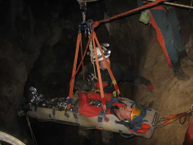 Höhlenrettung in der Grube Marie