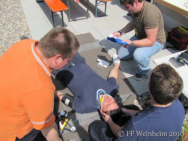 Feuerwehrsanitäter aus Birkenau und Weinheim üben gemeinsam