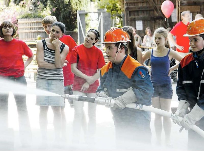 Jugendfeuerwehr Lützelsachsen Hohensachsen zeigt Übung beim Jubiläum Ritschweier