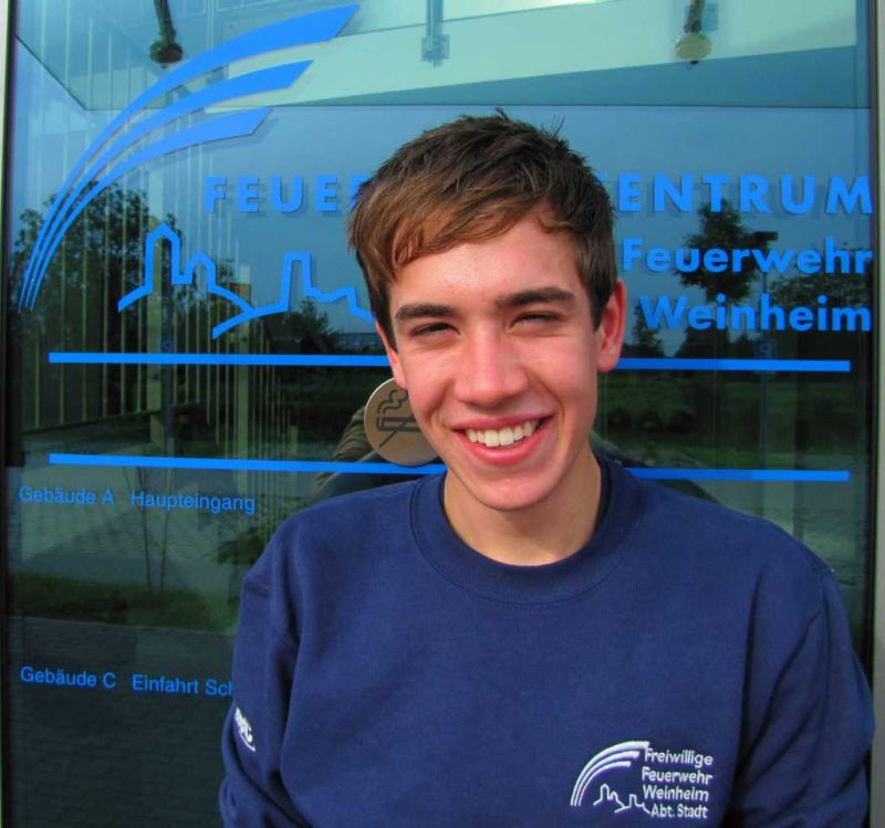 FSJ bei der Feuerwehr Weinheim / Tino Meier startet sein FSJ