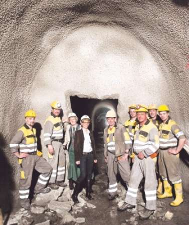 Durchbruch beim Fluchtstollen des Saukopftunnels