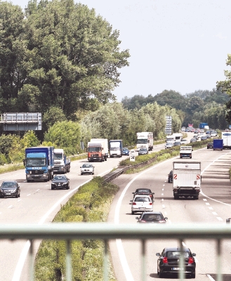 Autobahn 5 Weinheim / Hemsbach