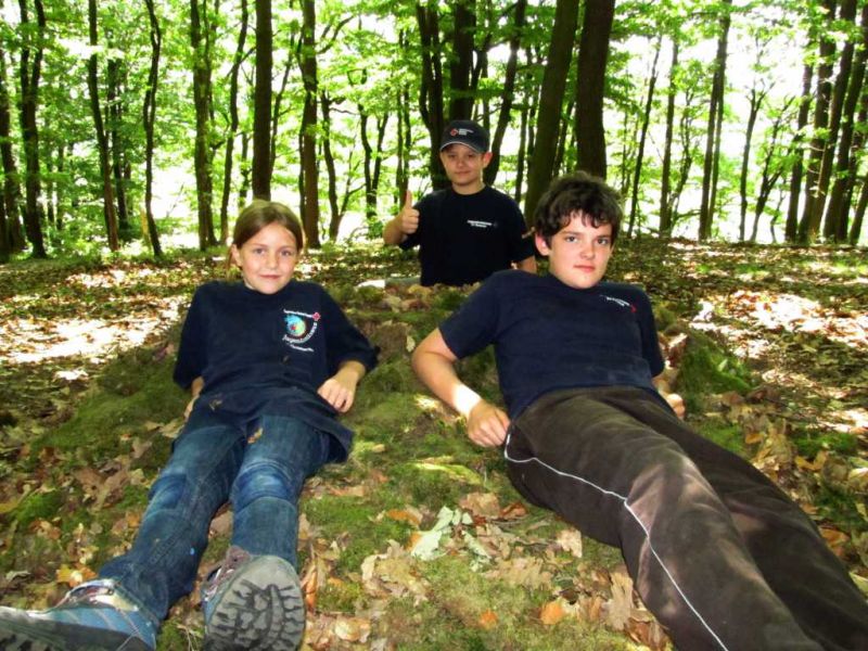 Natursofa auf dem Zeltplatz