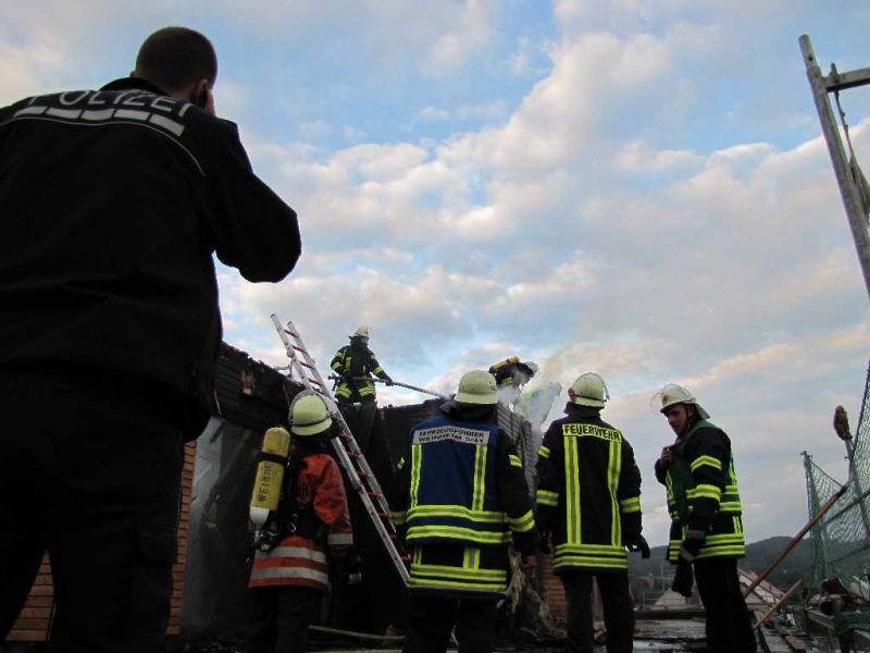 Dachstuhlbrand in Oberflockenbach