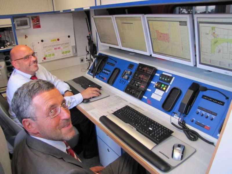 Oberbürgermeister Heiner Bernhard und 1. Bürgermeister Dr. Torsten Fetzner