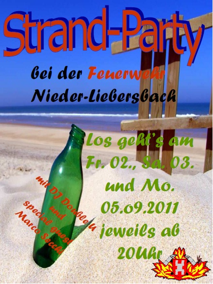 Strand Party bei der Feuerwehr