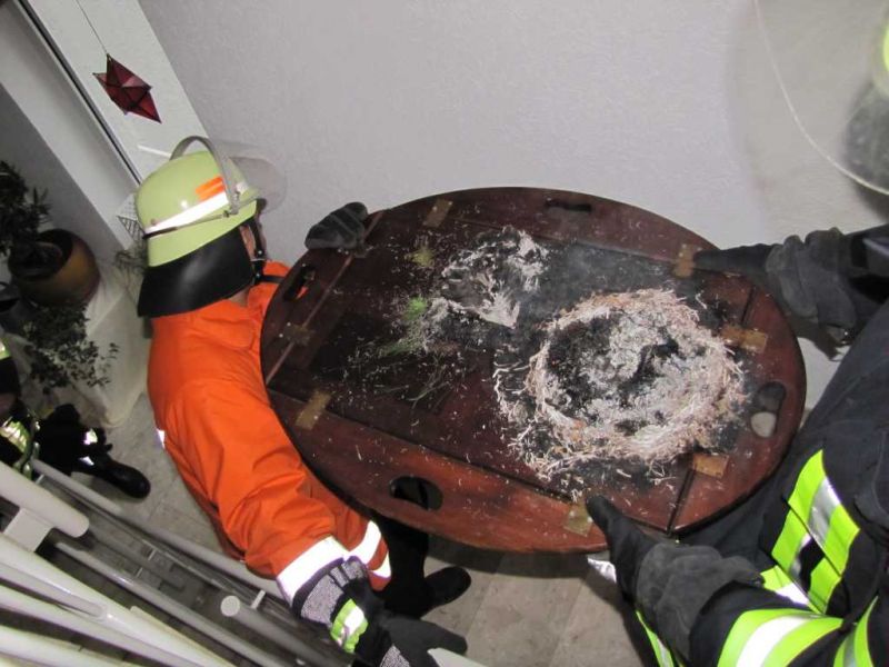 Adventskranz Brand in der Brunhildstraße