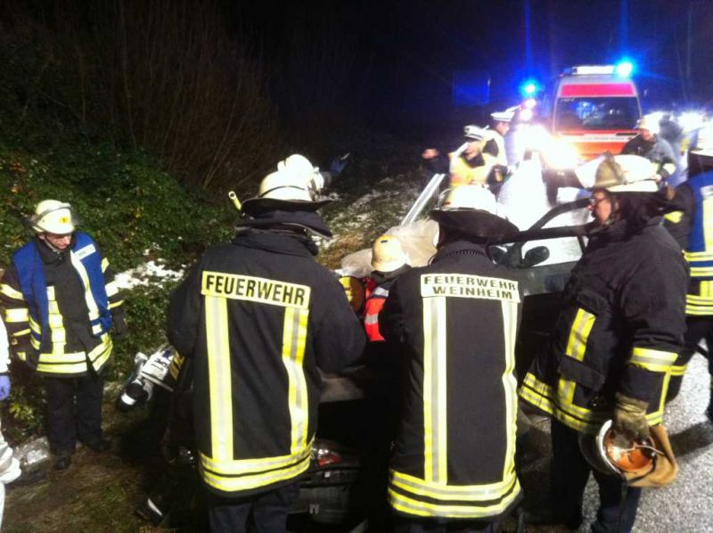 Verkehrsunfall auf der A5