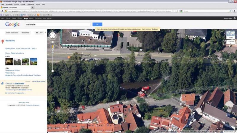 Sulzbacher Feuerwehr in google Maps