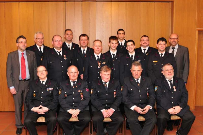 Ehrungen bei der Jahreshauptversammlung der Feuerwehr Weinheim