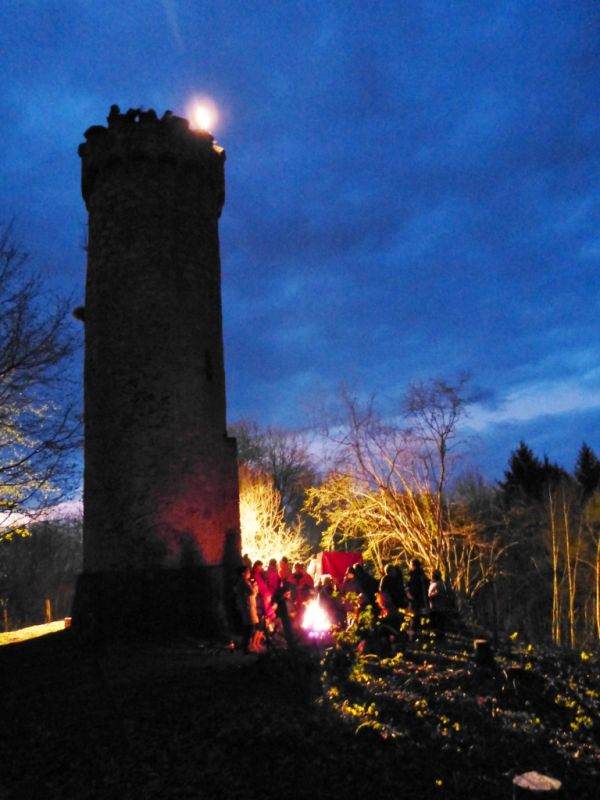 Flammen am Hirschkopf