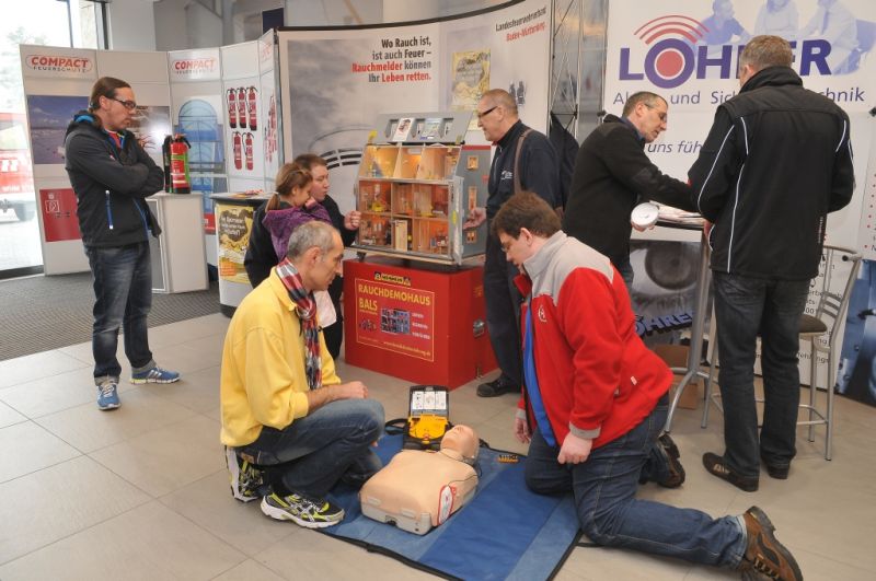 Information ums Thema Sicherheit gab es in der Weinheim Galerie