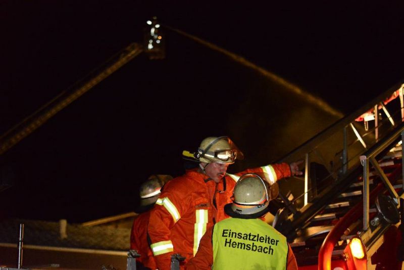 Lagerhallenbrand in Hemsbach