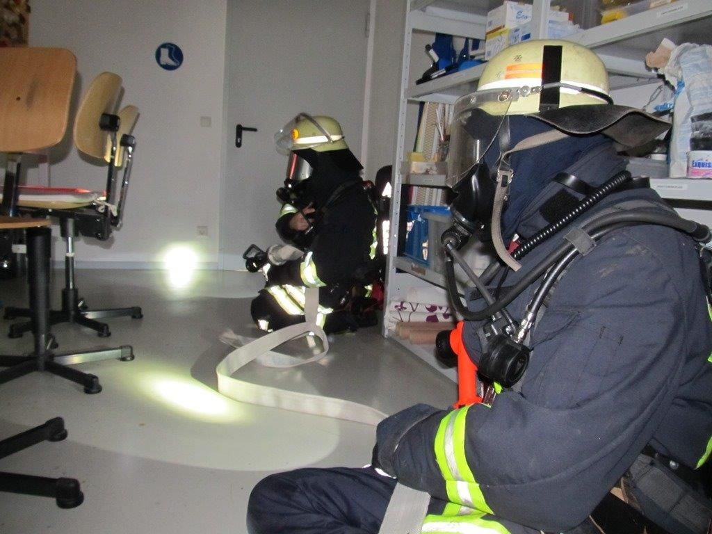 Übungsstichwort: Werkstattbrand in Caritaswerkstatt, Eisleber Straße