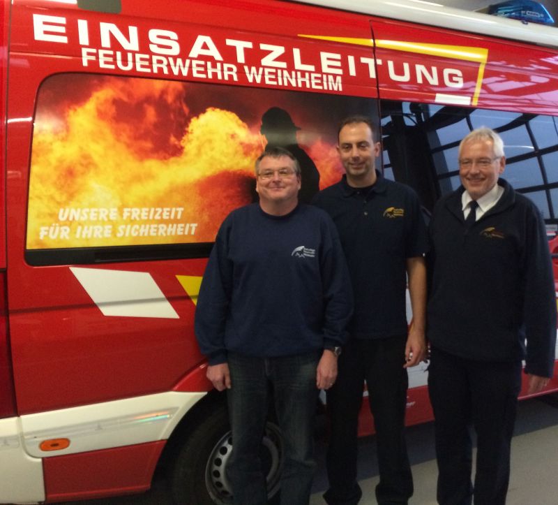 Die Führung der Weinheimer Feuerwehr