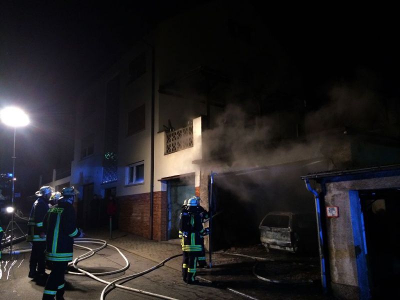 Garagenbrand Weinheimer Straße
